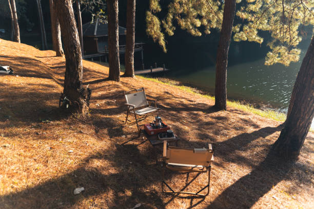 istock Camping and coffee at Pang Ung in the morning 1378497611
