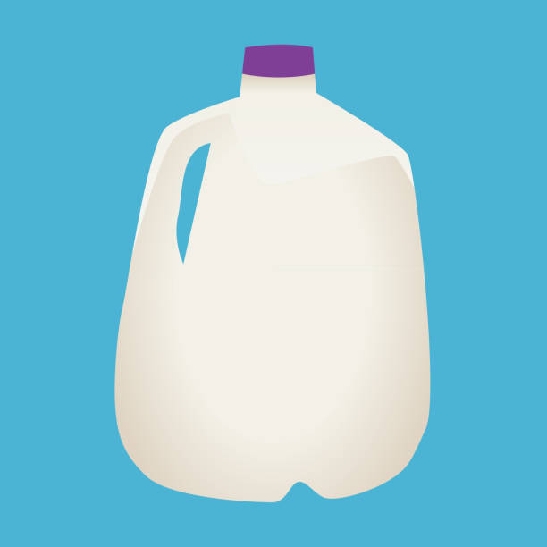 Gallon of Milk Simple illustration of a gallon container of milk gallon stock illustrations