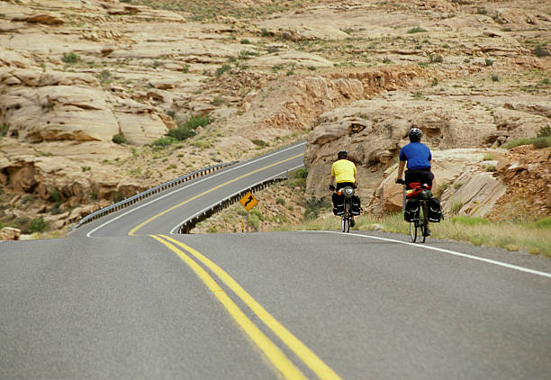 Bike Riders, Utah stock photo