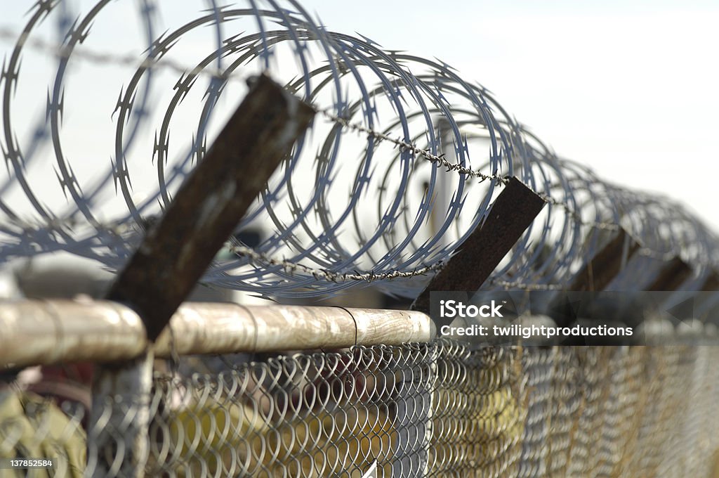 Stacheldraht Zaun US-Grenze - Lizenzfrei Texas Stock-Foto