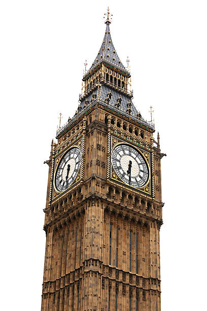 istock Big Ben isolated on white, London gothic architecture, UK 137852683