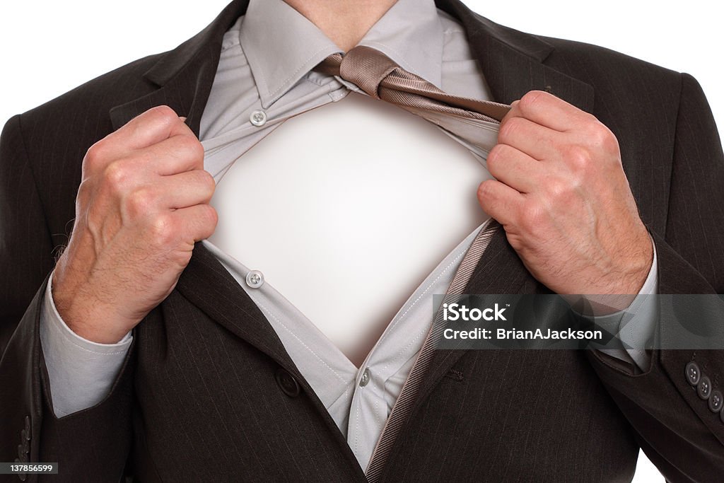 Супергерой бизнесмен - Стоковые фото Рвать роялти-фри