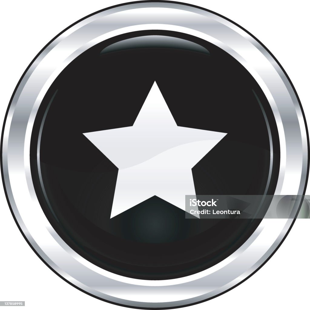 Étoiles/Blackest icône de la série - clipart vectoriel de Aspect métallique libre de droits