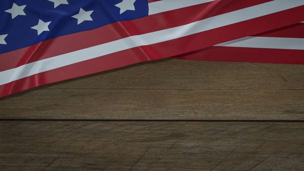 istock The Usa flag on wood table for Independence Day background 3d rendering 1378590519