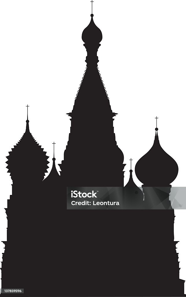 Moskwa's Saint Basil's Cathedral - Grafika wektorowa royalty-free (Kreml)