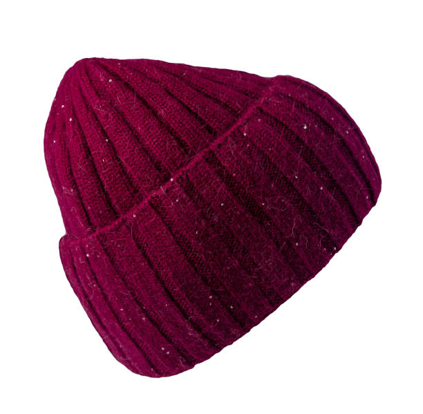 istock women's hat knitted isolated on white background. warm winter accessory 1378596790