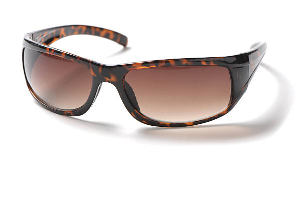 Tortoise Shell Sunglasses Isolated on White Background