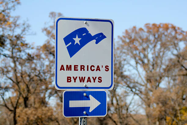 Americas Byways sign stock photo