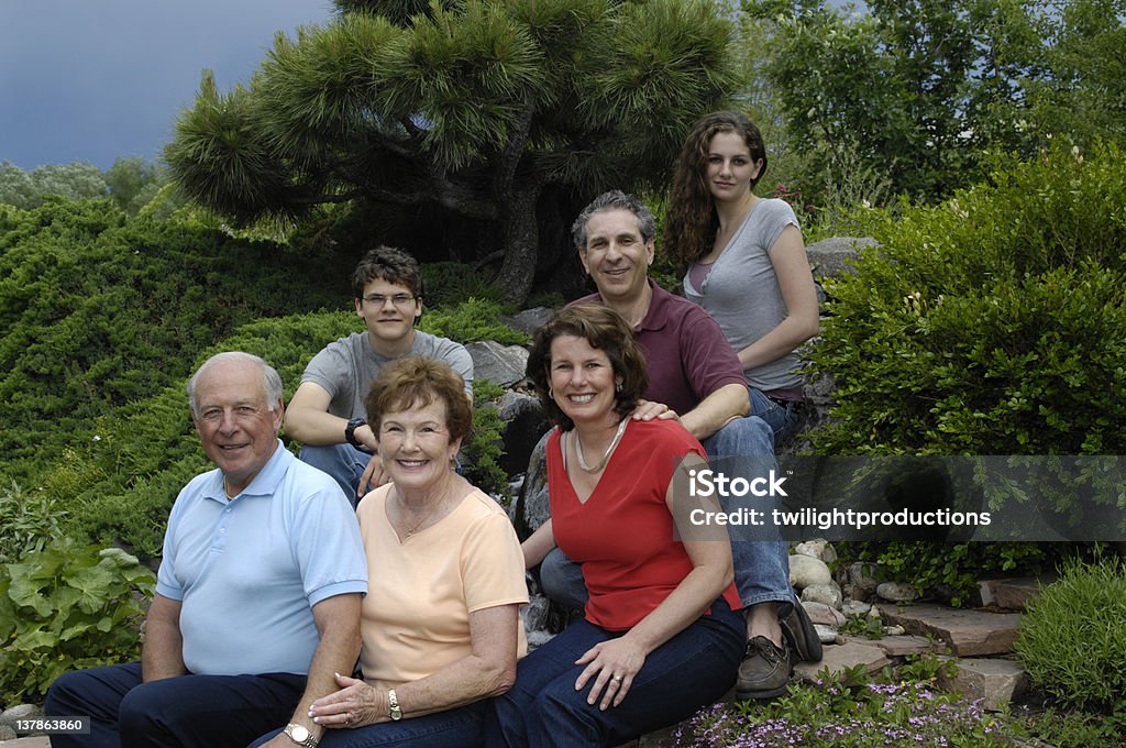 Extended Family Portrait3 Extended Family Portrait Multi-Generation Family Stock Photo