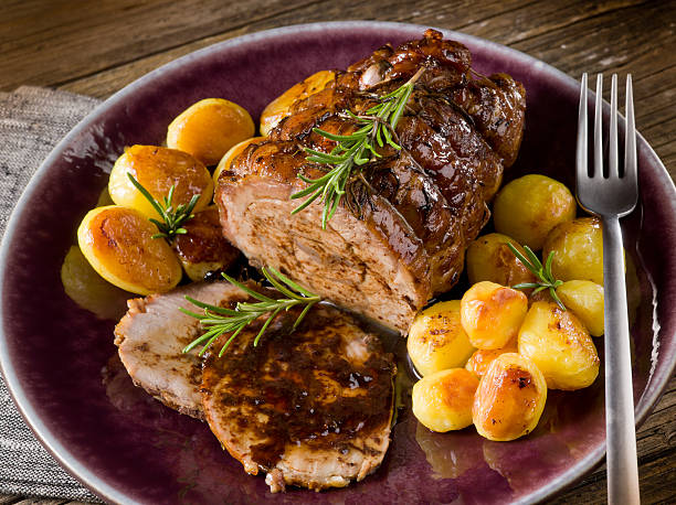 roast of veal with potatoes