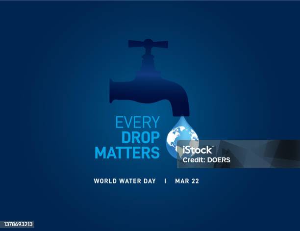 Vetores de Conceito De Vetor Do Dia Mundial Da Água e mais imagens de Dia mundial da água - Dia mundial da água, Conservação da água, Conceito