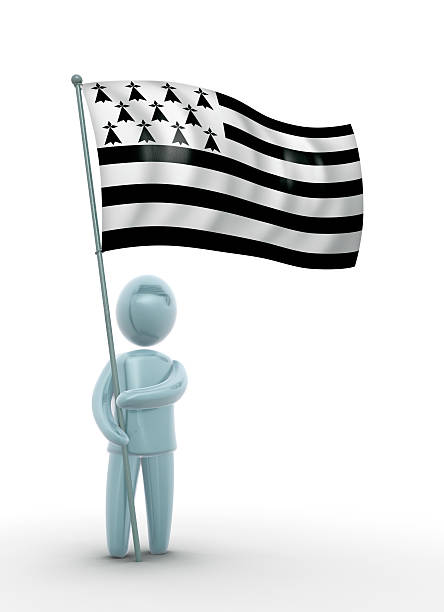 Flag of Bretagne stock photo