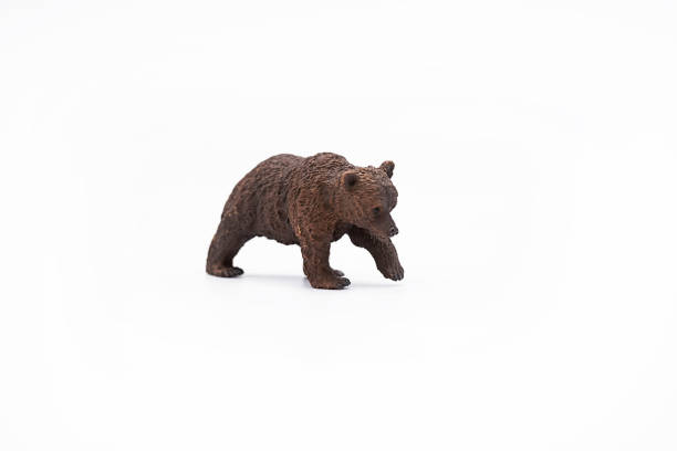 istock Toy animal figure brown bear on white. 1378723772