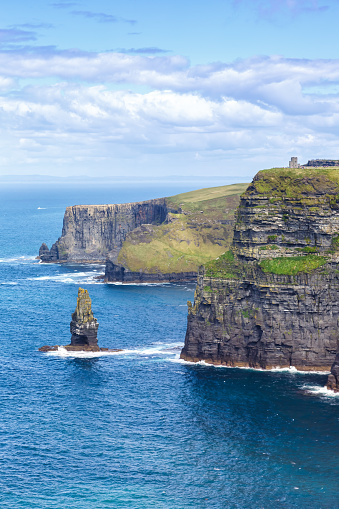 Ireland Cliffs of Moher travel traveling Atlantic Ocean portrait format sea tourism nature