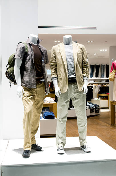 istock Two male mannequins in a store 137878289