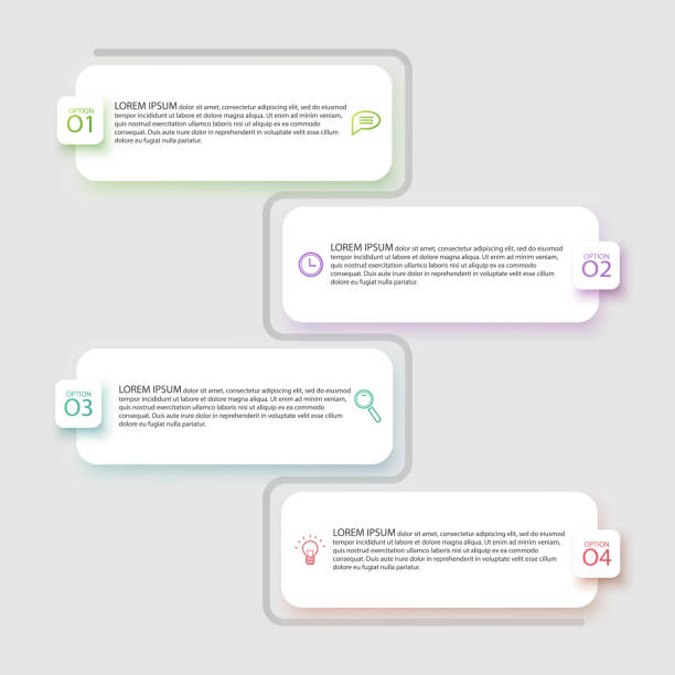 istock Business Infographic template. Design with numbers 4 options or steps, template design of vector format 1378790030