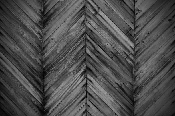 Old vintage black and white wooden texture background