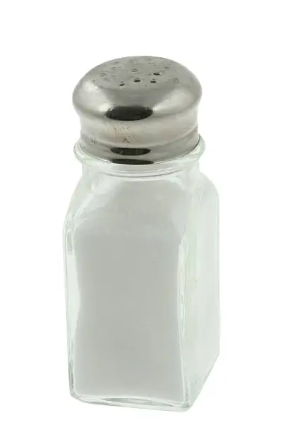 saltshaker on pure white background, see also: