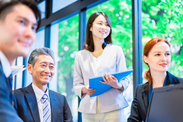 istock Business person watching a presentation 1378833429