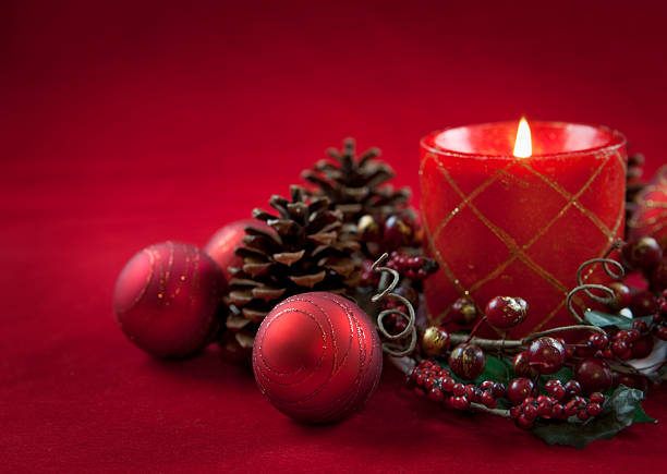 istock Christmas candle and ornaments 137884211