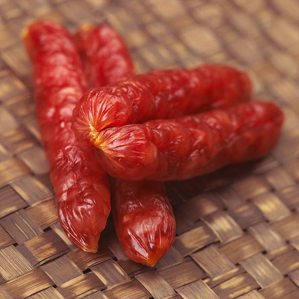 istock chinese sausages on bamboo mat 137885206