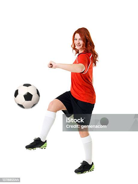 Photo libre de droit de Femme De Football banque d'images et plus d'images libres de droit de Adolescent - Adolescent, Adulte, Balle ou ballon