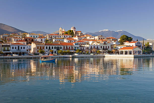 Galaxidi In The Morning stock photo