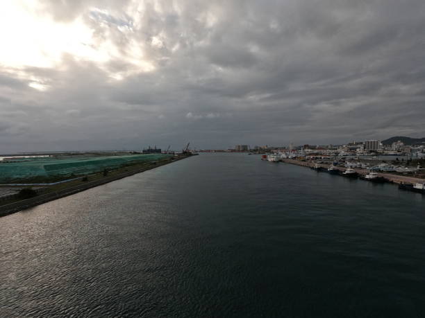 The view of Ishigaki bay stock photo