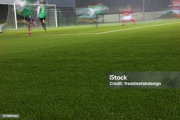 Soccer Field Stock Photo - Download Image Now - Activity, Club Soccer, Fog