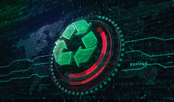 istock Recycling digital waste data and sustainable symbol concept 3d illustration 1378897771