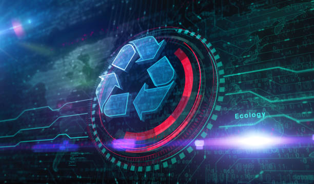 istock Recycling digital waste data and sustainable symbol concept 3d illustration 1378898312