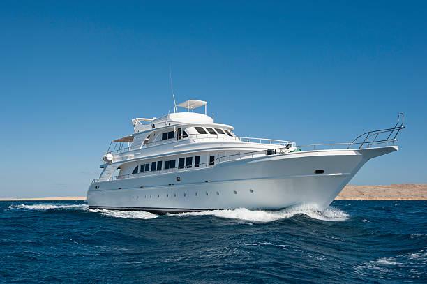 istock Luxury motor yacht at sea 137890442