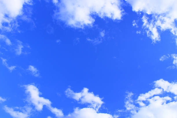 istock Beautiful blue sky and a frame of clouds. Background. Texture. 1378924447