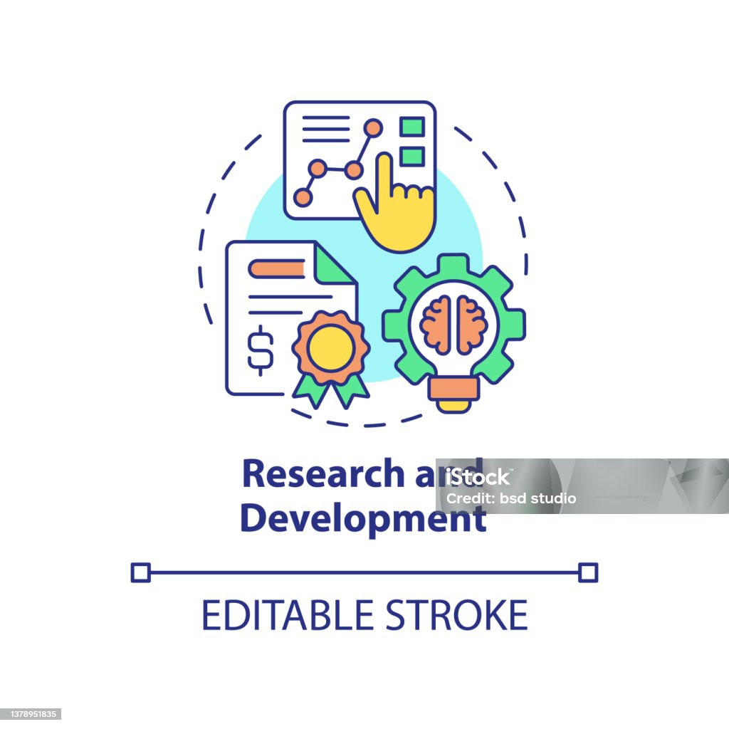 Kutatási és fejlesztési koncepció ikon - Jogdíjmentes Absztrakt témájú vektoros stock alkotások Kutatási és fejlesztési koncepció ikon - Jogdíjmentes Absztrakt témájú vektoros stock alkotások
