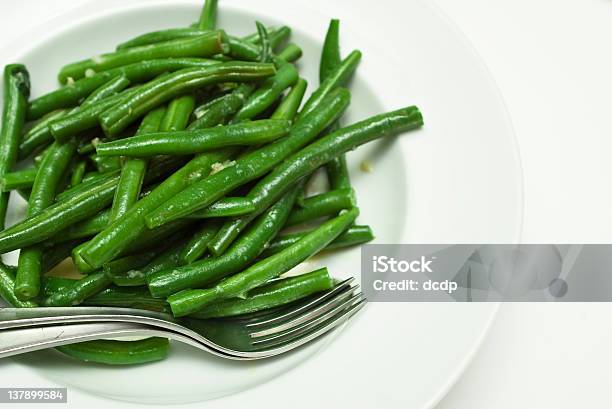 Side Dish Of Green Beans Stock Photo - Download Image Now - Bean, Cooked, Copy Space