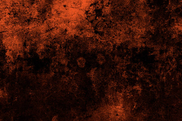 istock Dark red color abandoned old concrete wall with heavy grunge texture for background 1378998246