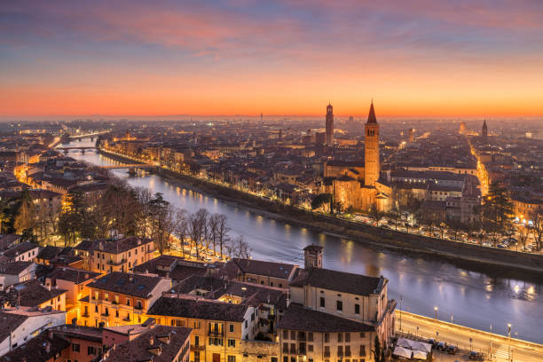 istock Verona, Italy Skyline at Twilight 1379060447