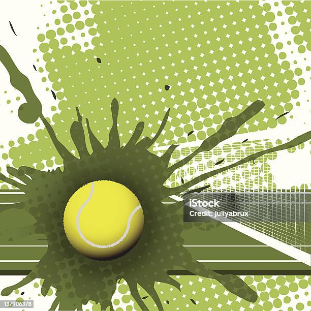 Tennis Stock Illustration - Download Image Now - Backgrounds, Green Color, Illustration