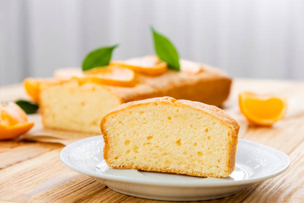 tarta de mandarina - pound cake fruitcake cake loaf of bread fotografías e imágenes de stock
