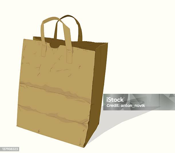 Paperbrownbag 가방에 대한 스톡 벡터 아트 및 기타 이미지 - 가방, 갈색, 거친