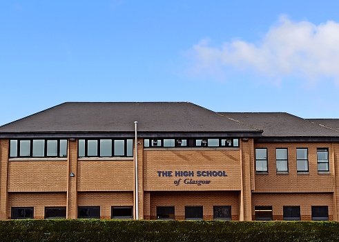 High school of glasgow building at Scotland england uk