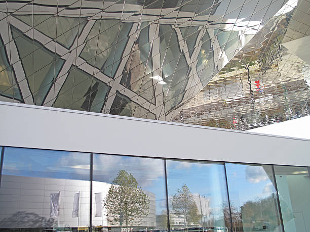 Modern facade of new building
