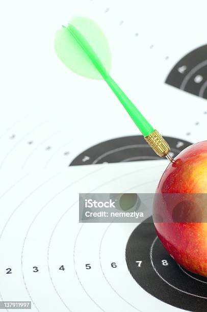 Darts In Apple Stock Photo - Download Image Now - Accuracy, Apple - Fruit, Aspirations