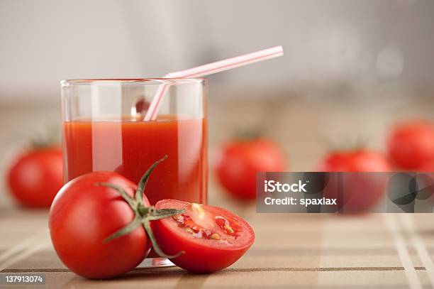 Fresh Tomato With Juice Stock Photo - Download Image Now - Close-up, Color Image, Drink