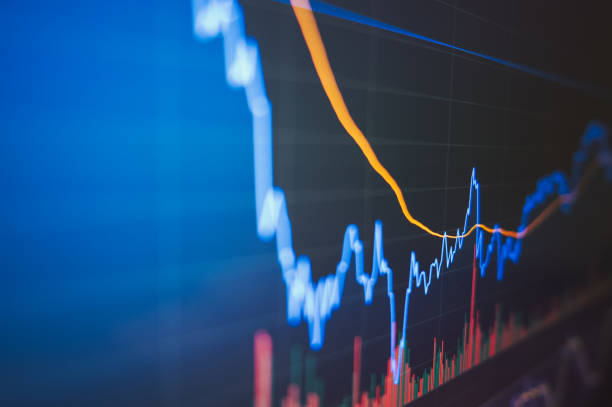 tasa de inflación global 2022 problema del mercado de valores y caída del mercado de valores de activos de riesgo - crisis fotografías e imágenes de stock