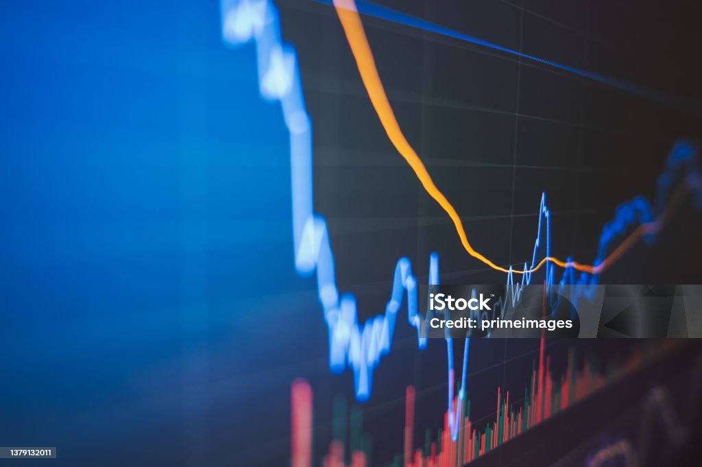 Global inflation rate 2022 problem stockmarket and risk asset stockmarket crash Economy Stock Photo