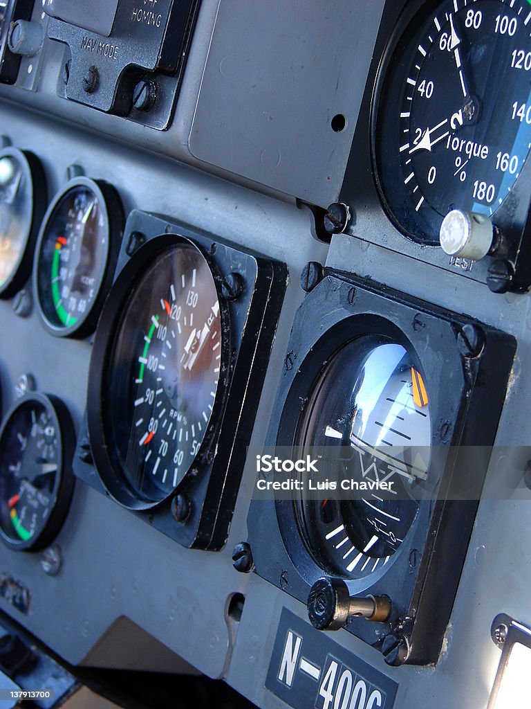 Hélicoptère d'une cabine de pilotage - Photo de Cockpit libre de droits