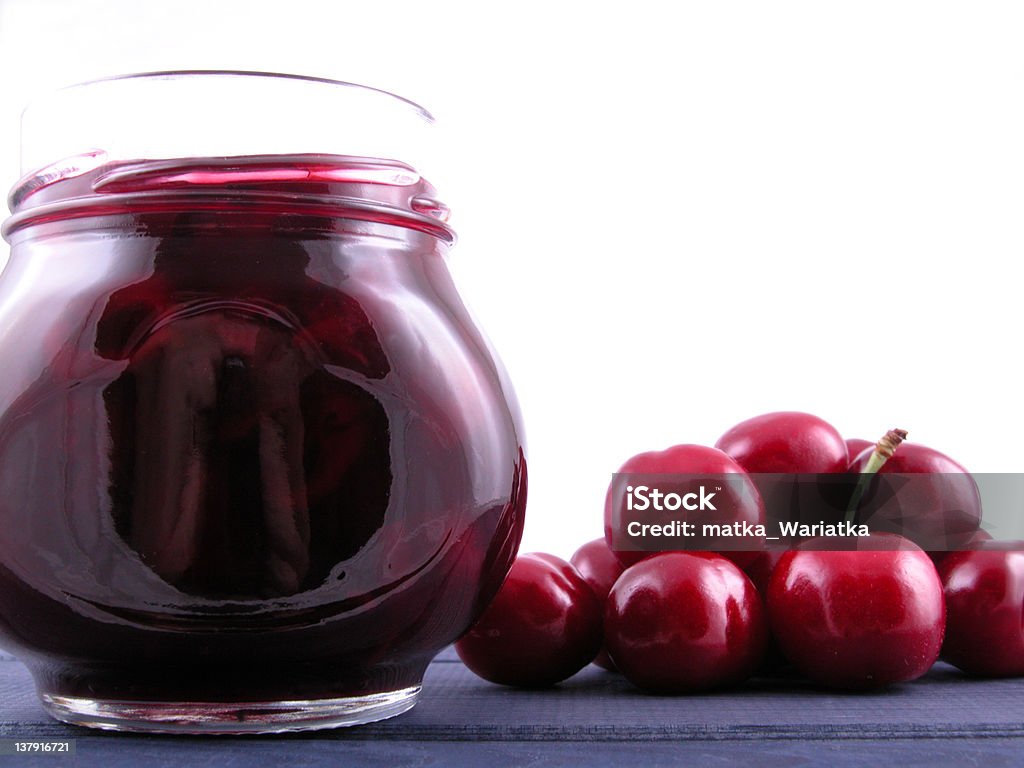 cherry jam - Lizenzfrei Einmachglas Stock-Foto