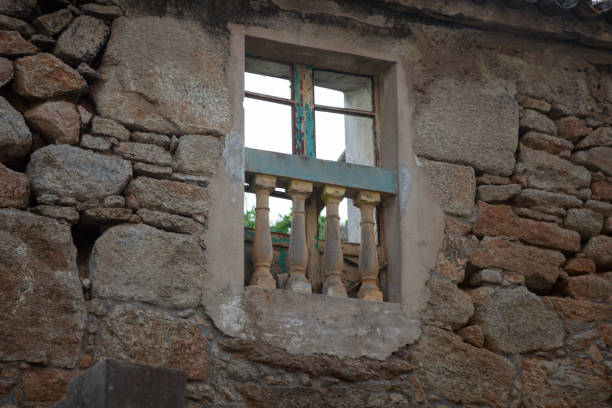 Balcony railings on the facade of the building
