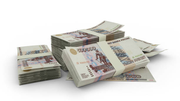 istock 3d rendering of Stack of Russian ruble notes. bundles of Russian currency notes isolated on white background 1379201671